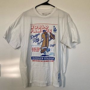 Los Angeles Dodgers Mitchell & Ness Dodger Stadium Dodger Dogs White T-Shirt, XL